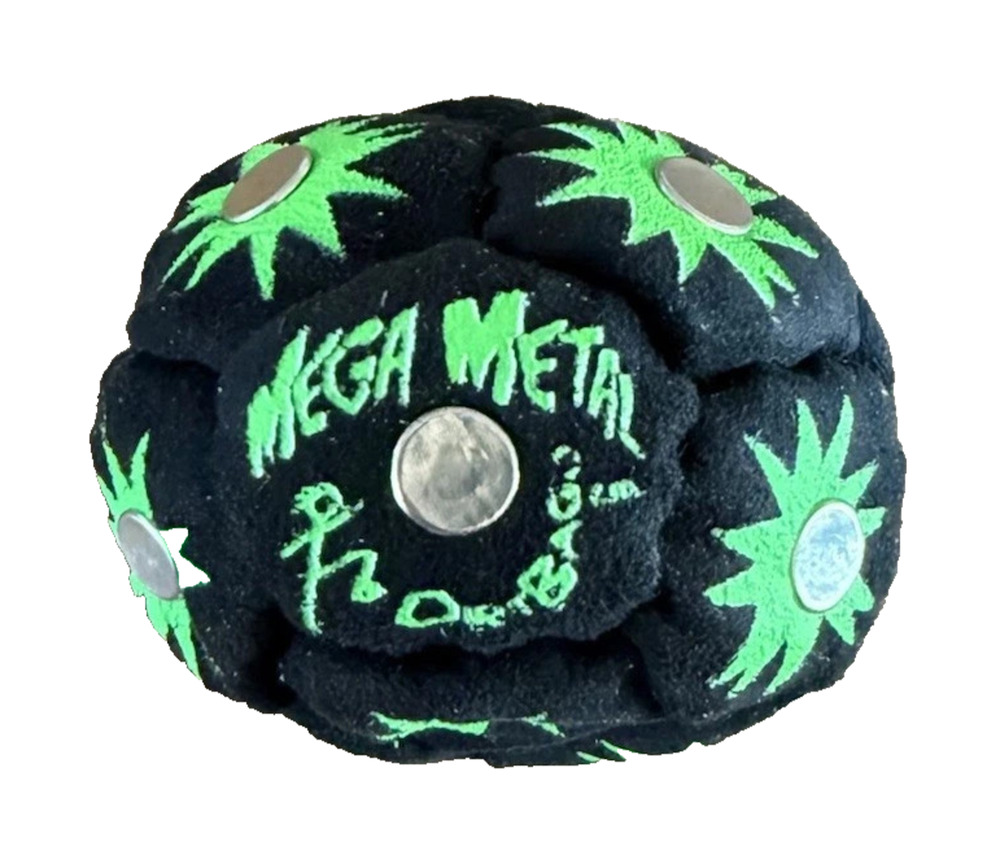 🔥World Footbag DirtBag Mega Metal Hacky Sack BLACK/GREEN BNWT🔥